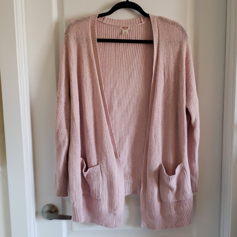 Mossimo Supply Company Light Pink Cardigan XL